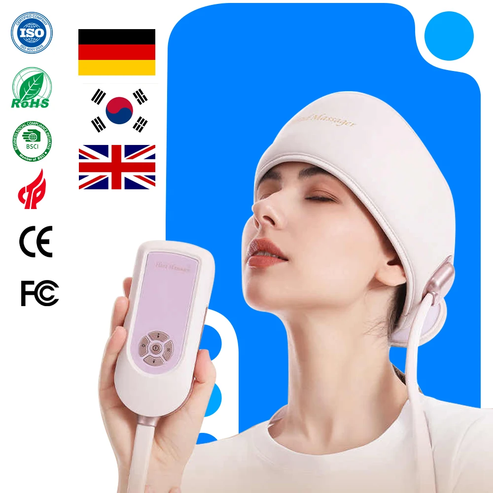 6-Zone Electric Head Spa Equipment Heating Wrap Airbag Head Massager with Scalp Relaxing Features