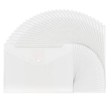 30pcs Us Letter A4 Size Plastic Waterproof Waterproof File Folder With ...