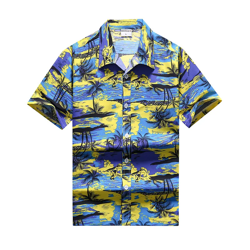 Source Casual Hawaiian Shirt Mens Summer New Fancy Printed Beach