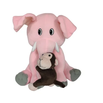 2024 Customization Hot Sale 30cm Pink Matched Cute Soft Plush Toy Baby Elephant Stuffed Animal