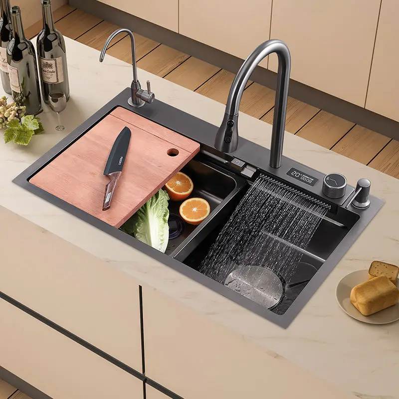 2024 New Trend Tiktok Smart Kitchen Sink With Waterfall Digital Piano ...