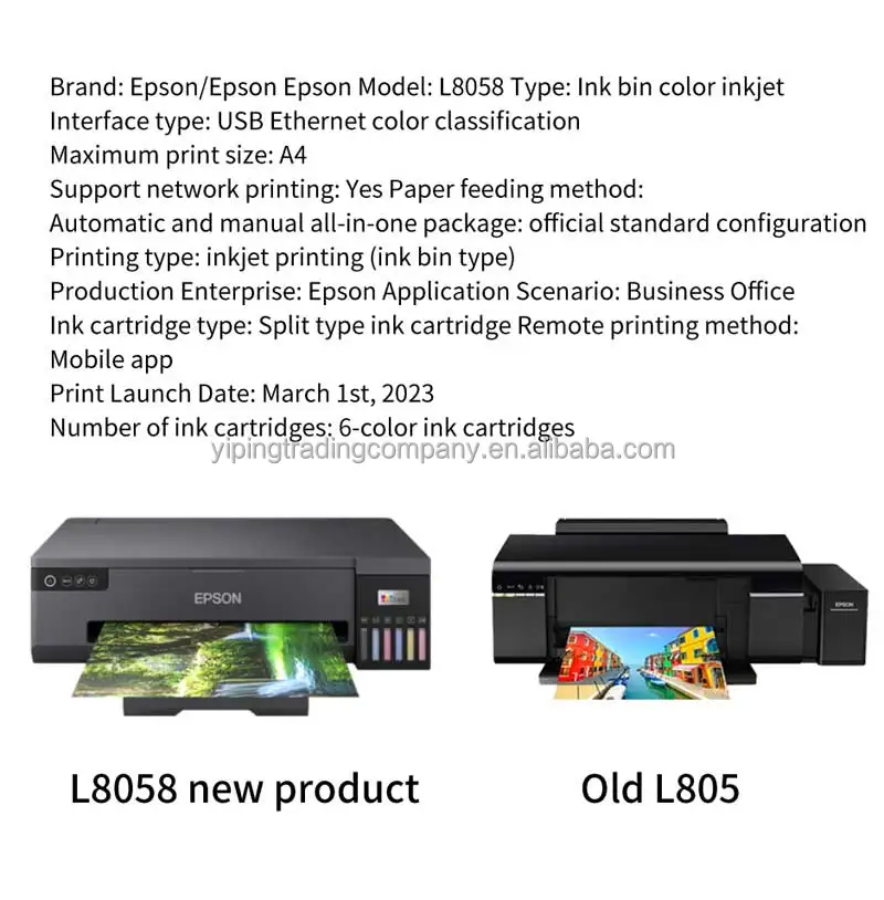 220V Sublimation Printer - L8058 Inkjet Digital CD DVD Printer