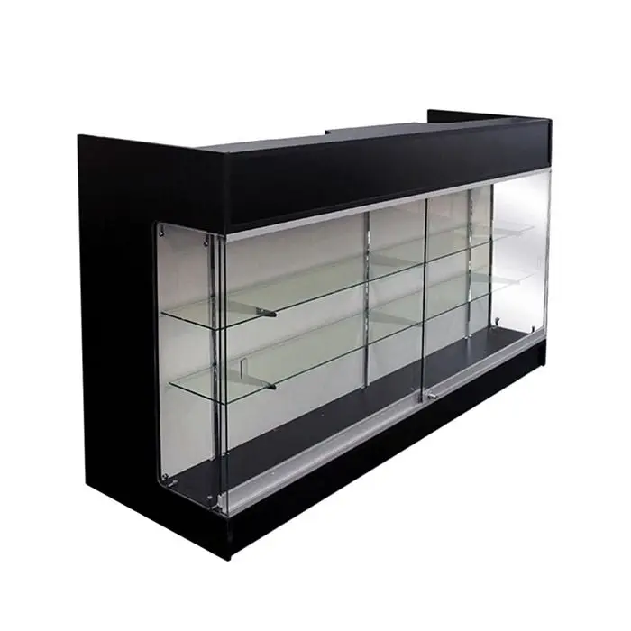 6ft Full Vision Glass Showcase Counter for Retail Shops - Customizable ...
