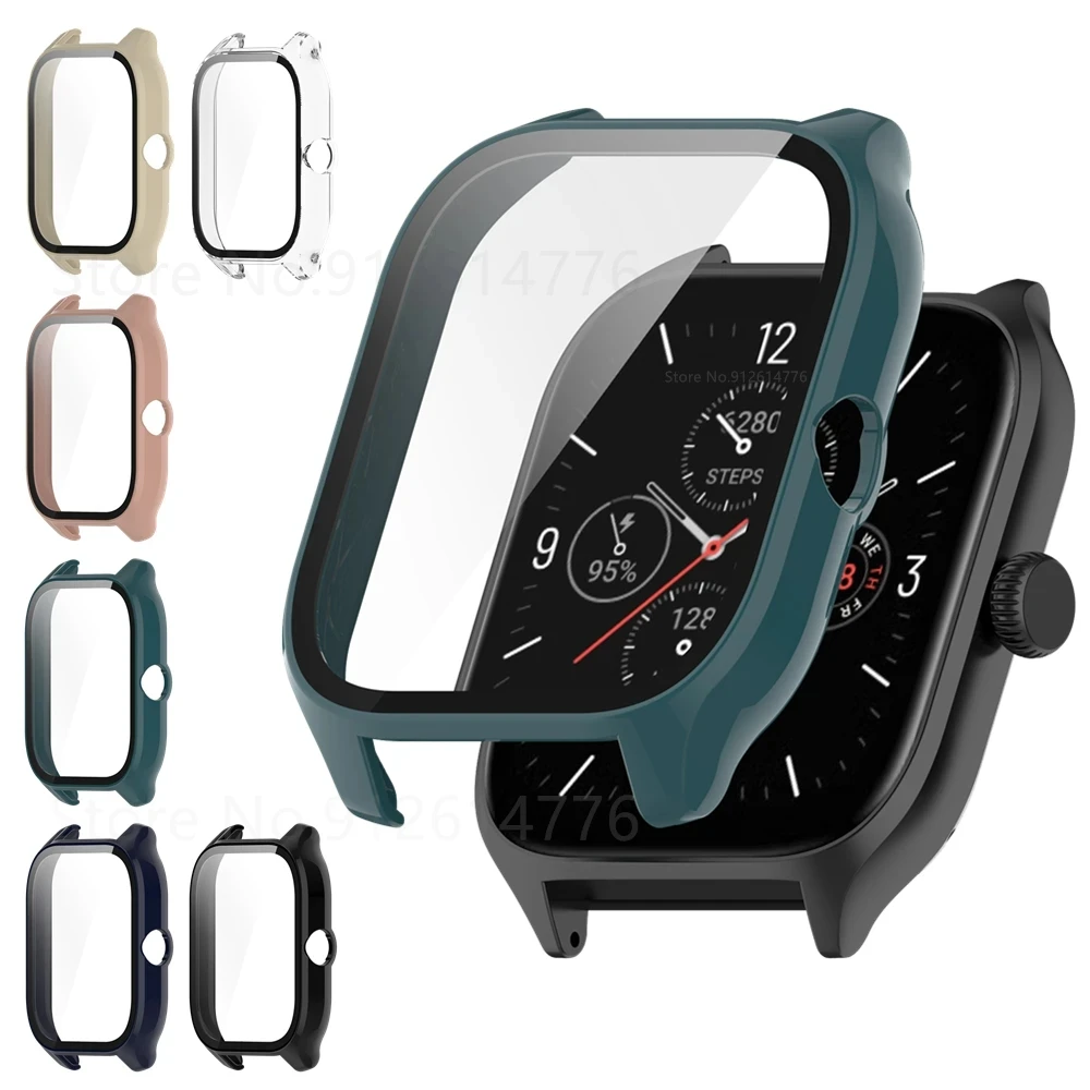 PC 9H Glass Case For Amazfit GTS 4 Smart Watch Protector Bumper Shell For Xiaomi Huami Amazfit GTS 4 Mini GTS4 Protective Cover Alibaba