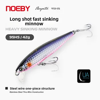 For Nobi 95mm 42g Speed Sinking Stainless Steel Artificial Hard Bait Mino Luya Bass Fishing Gear – Hard Lure – view 4