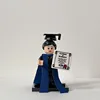 Toga de graduación azul, 12 unidades + 03 certificados