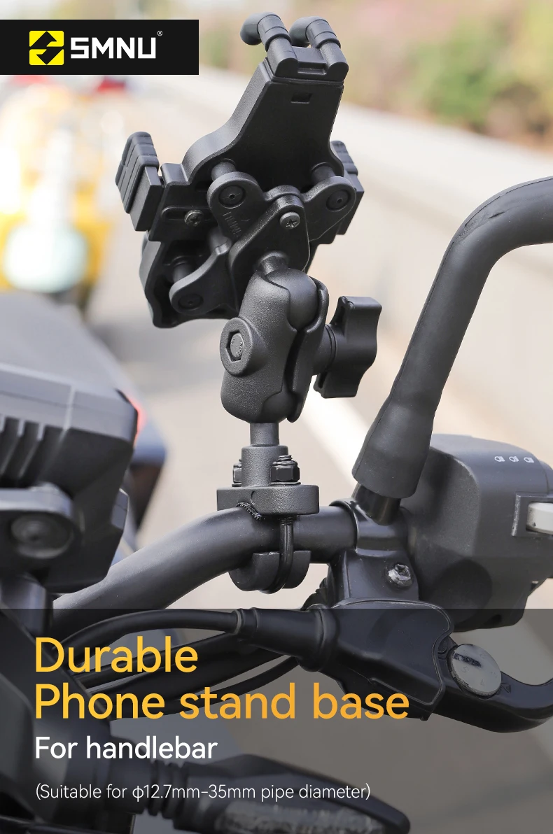 Classic U-shaped Bolt Motorcycle Mount Ball Base Handle Bar Phone Holder Aluminum Dirkbike Bicycle Motorcycle Phone Mount manufacture