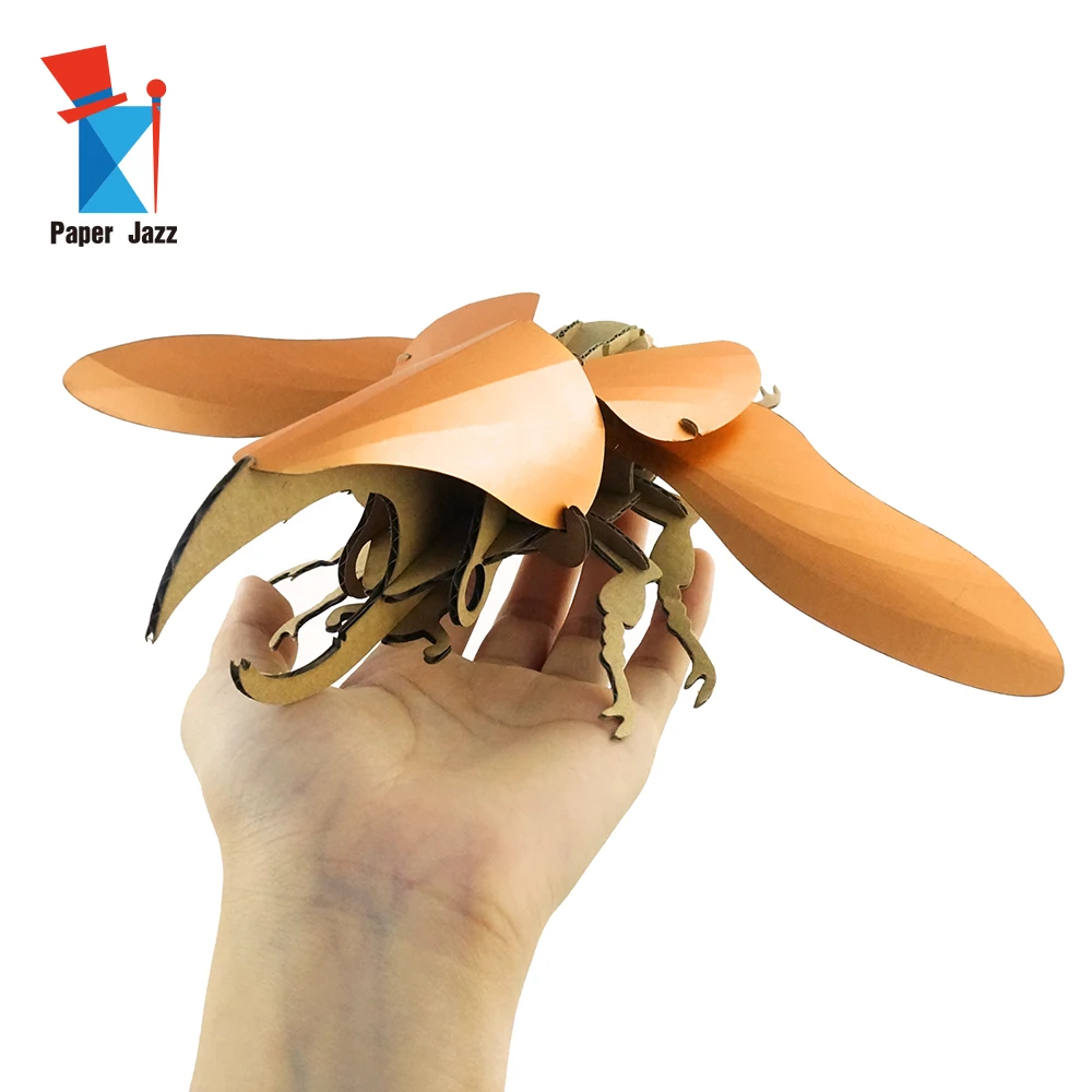 Hercules Beetle Insect Model Puzzles DIY Assembly Crafts Interactive Development Educational Kids Toy Gift