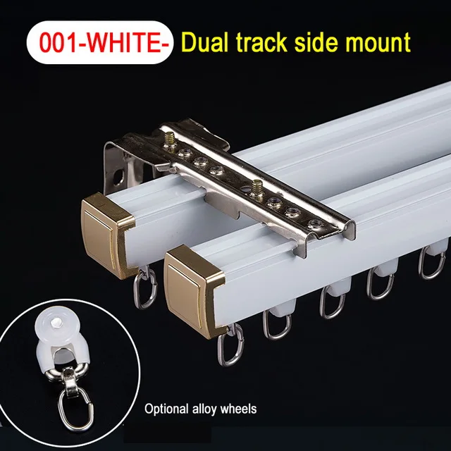 1.2M 1.5M 2.4M set Flexible PVC Curtain Track Rail Straight Ceiling top side