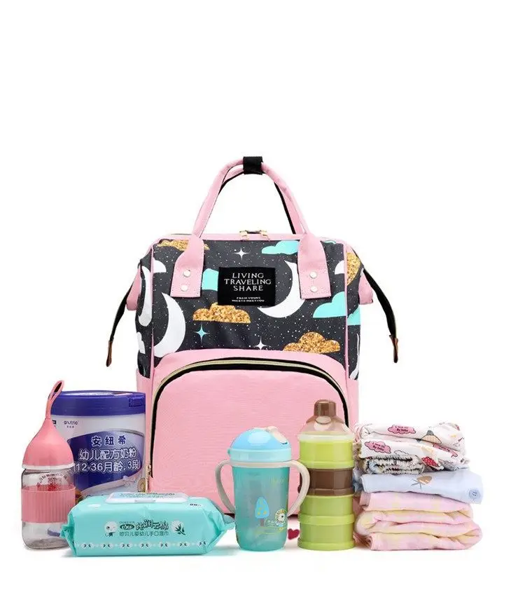 Custom cheap multi function baby milk insulation diaper bags maternity backpack for mom