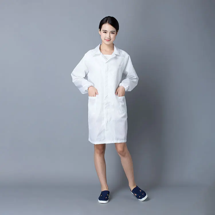 Factory Direct Anti-Static ESD Smock Gown Cleanroom Working Safety Clothing for Electronic Lab for Cleanroom Use