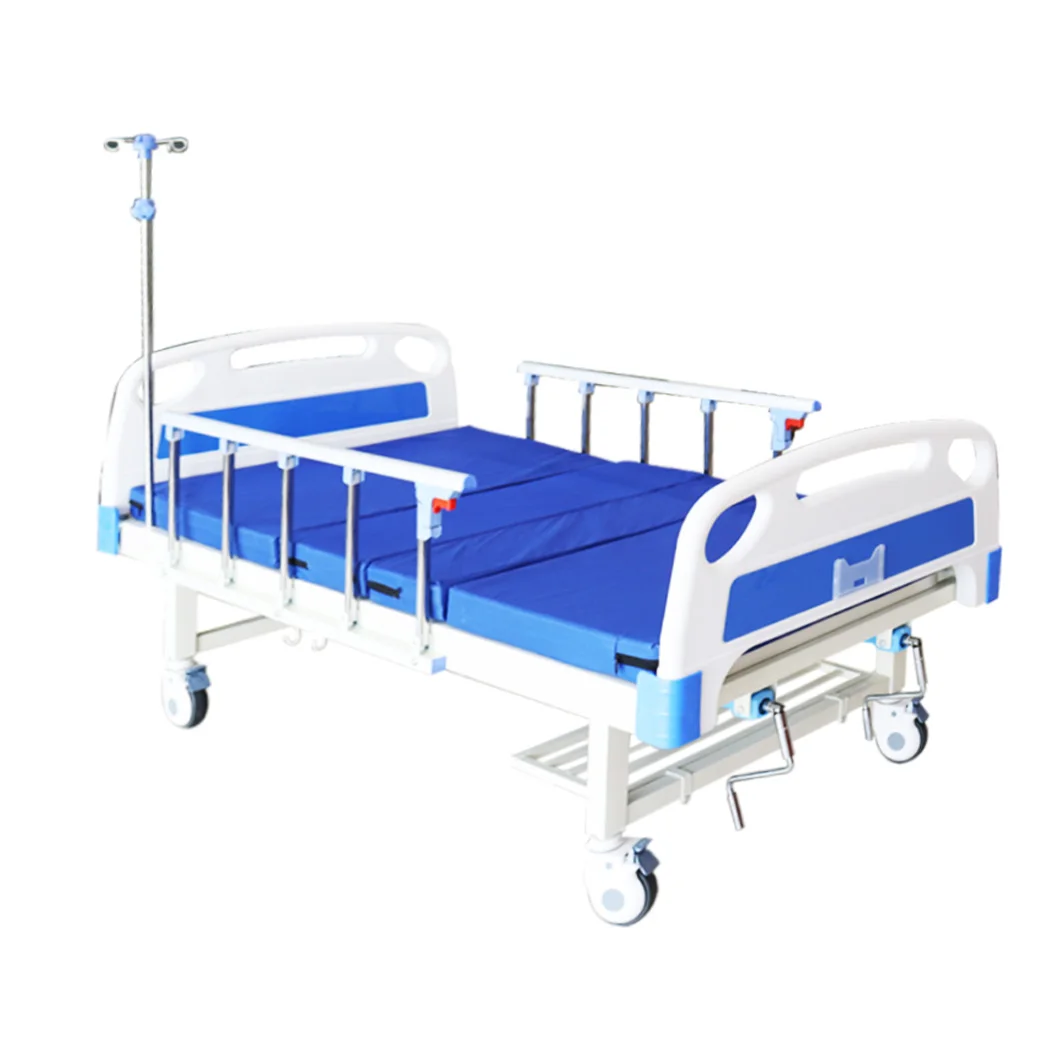 Factory Price Adjustable Stainless Steel Pillar Mattress IV Pole Manual Nursing Bed factory