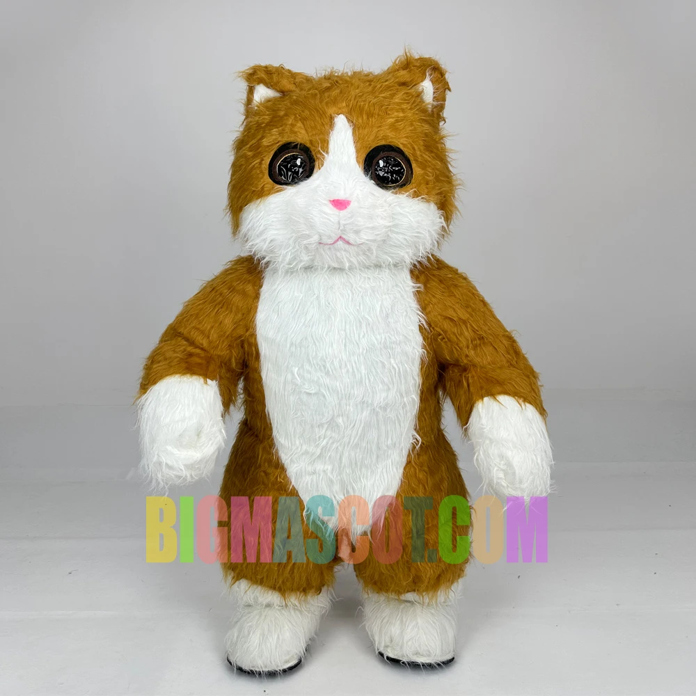 Happy Sky Adult Gray Cat Inflatable Mascot Costume for Stage Performance Unisex Cartoon Animal Cosplay Easter/Halloween Party