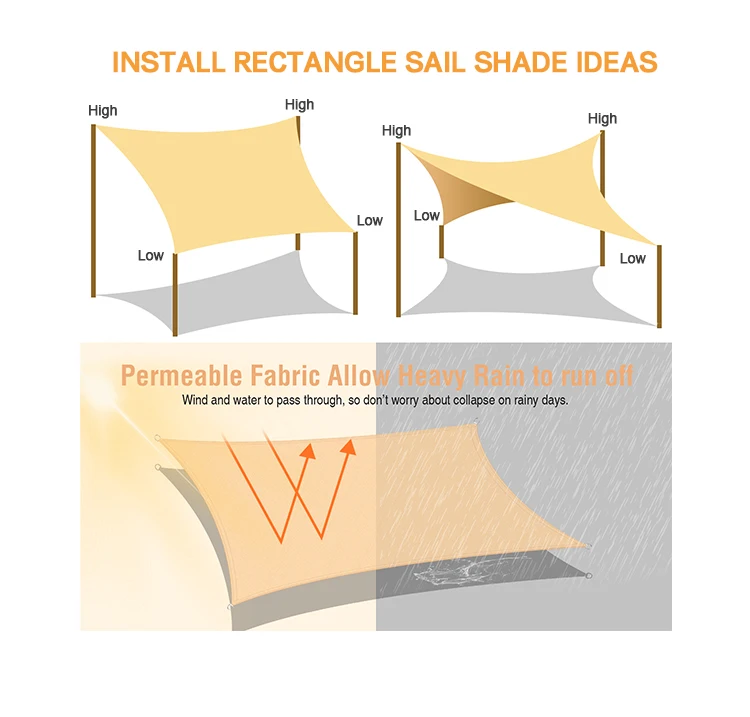 Retractable Carport Shade Sail Awning Triangle Shade Sail Hot Sales ...