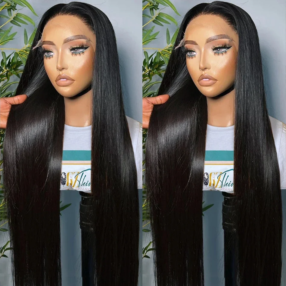 13x6 HD Transparent Lace Front Echthaar Perücken PrePlucked Brasilianische Gerade Frontal Perücken Für Frauen_voghion.com