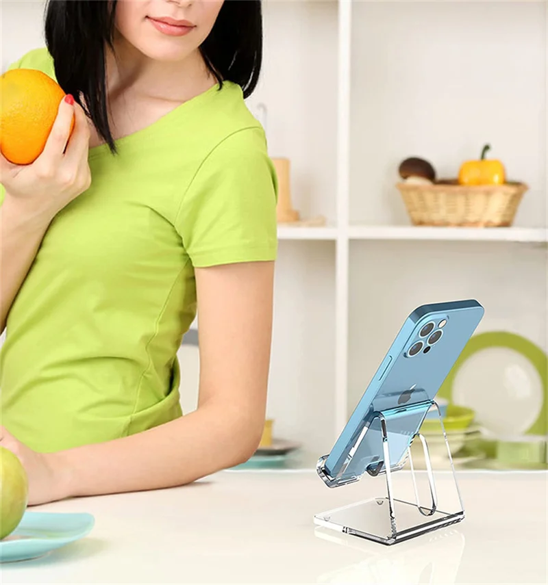 Wholesale Desktop Clear Phone Storage Holders Racks Mini Acrylic Mobile