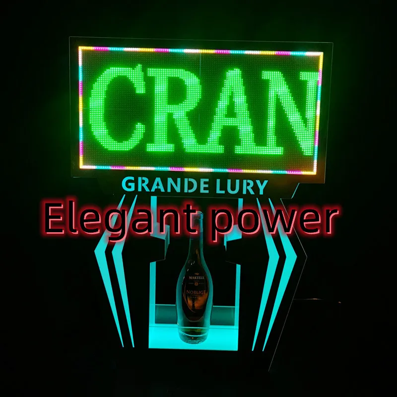 Custom Message Board Bottle Presenter Vip Display Led Letter Scrolling Text Message Service