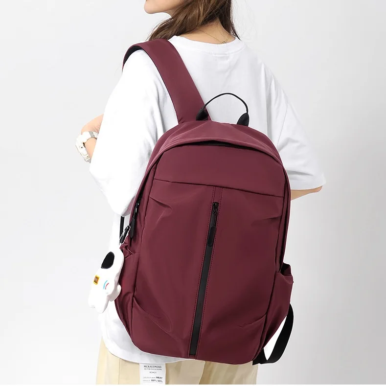 Middle Yellow College Students Shoulder Bag Men Women Polyester Casual