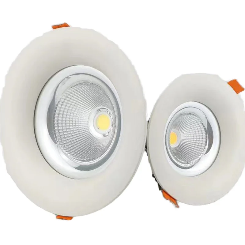 Bländfritt, 12 W, CRI95, flimmerfritt, modernt sovrumskretsformat, inbyggt takljus, diameter 75 mm, 100 mm eller 200 mm, aluminium-LED-COB-nedåtriktat ljus