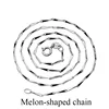 Silver color-Melon seed chain without pendant