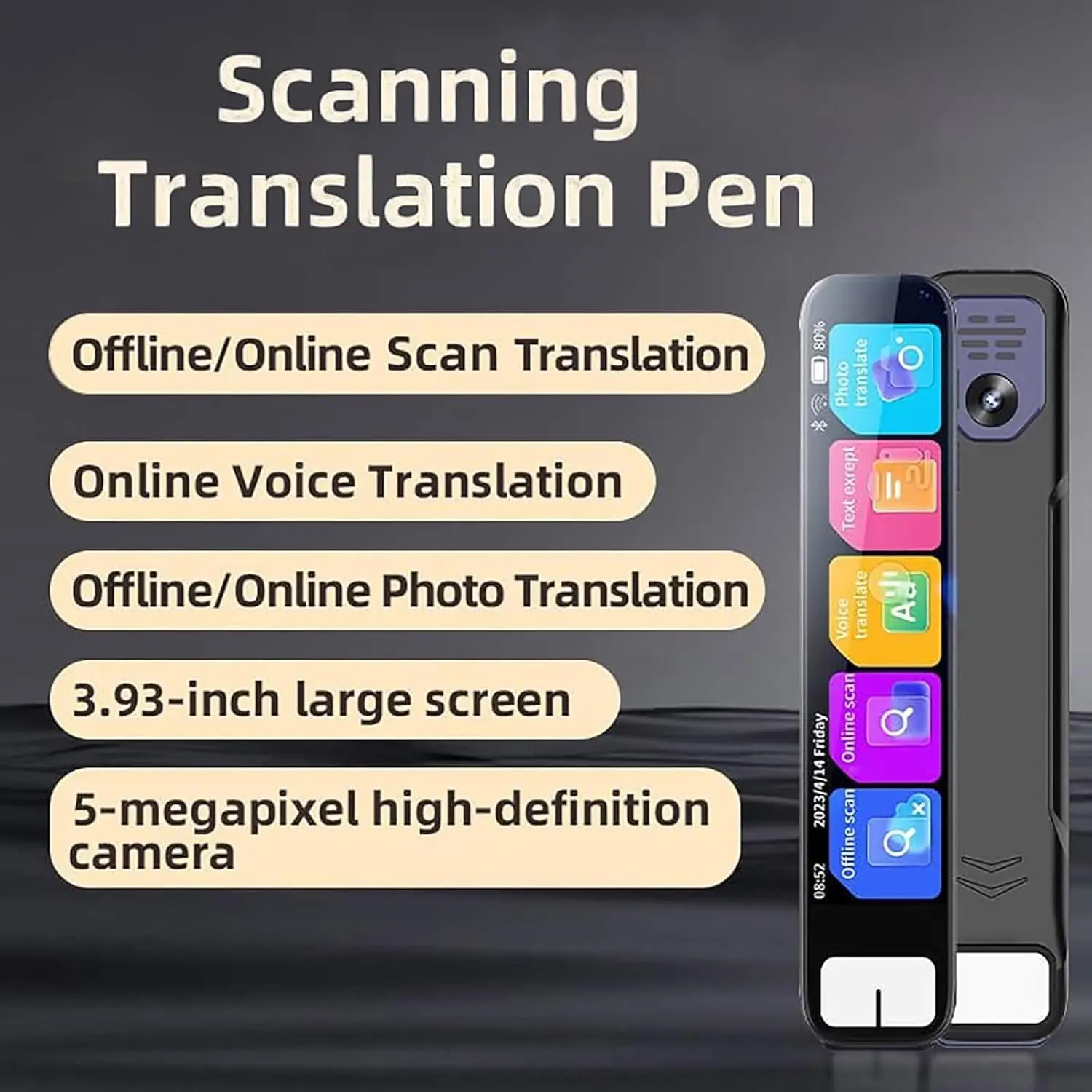 Scanenepen S08B Offline AI Smart Pen ABS Material Kinder Buine Professionell Sofortreaktion Verbraucher_voghion.com