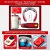 Coffee mug, power bank, cervical massager, umbrella-red
