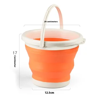 Large Fine Art Silicone Bucket Foldable Gouache Paint Bucket Outdoor Color Adjusting Portable Pen Washing Bucket Art Supplies
