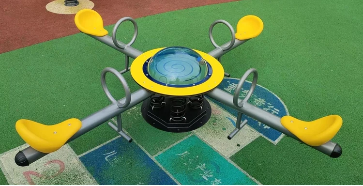 High-quality Children's Outdoor Four Seat Spring Seesaw Park Community Backyard Playground Equipment Fun Product