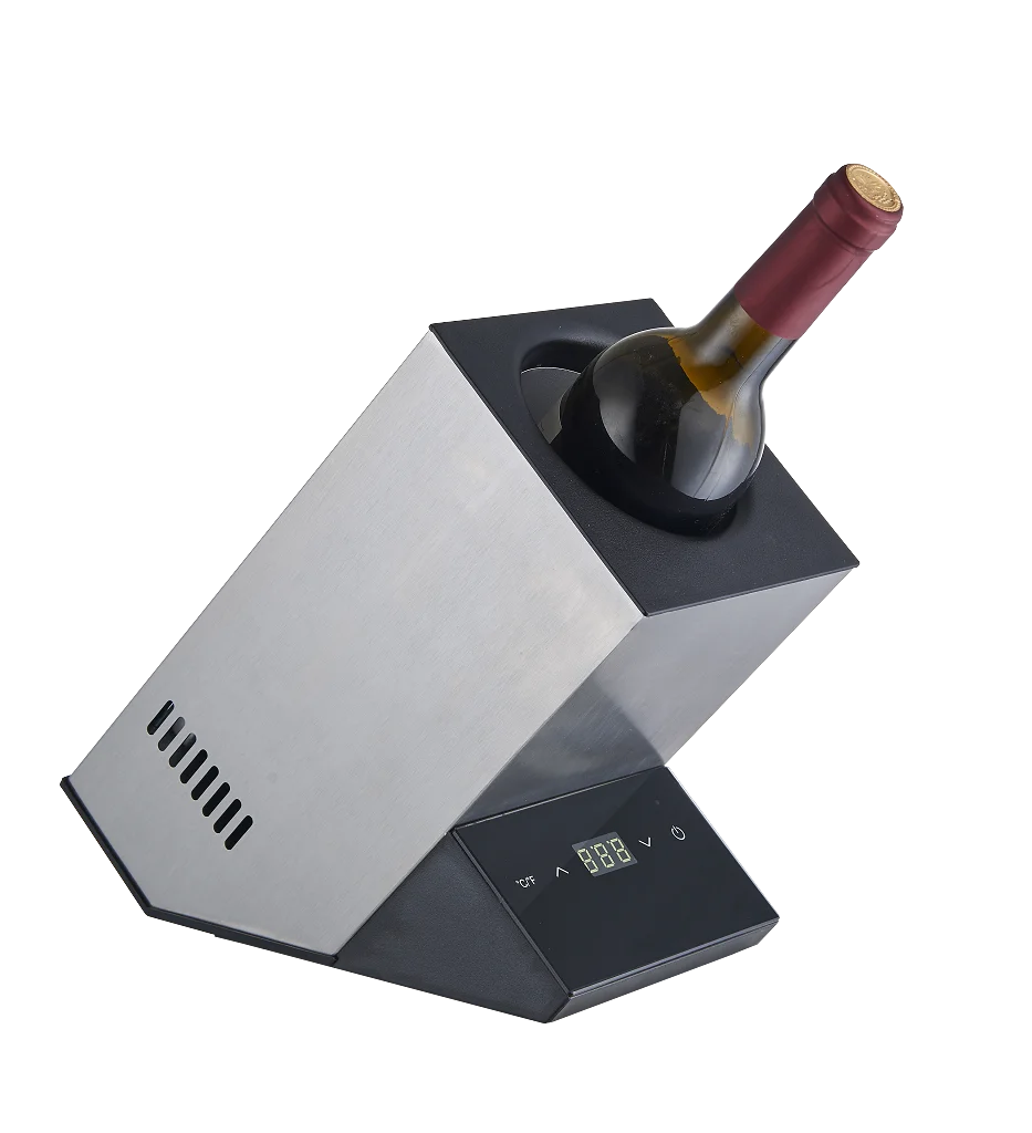 12V 72W Recreational Vehicles One Bottle Wine Chiller Cooler SS Frame