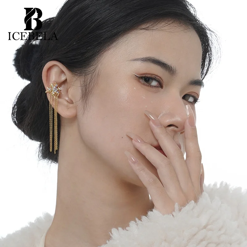 Light Luxury Zircon Christmas 2023 Trending Tassel Clip on