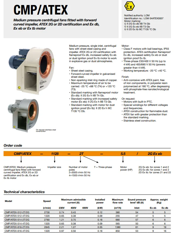 Plug Fan, ATEX, centrifugal, 2G, 2D - detail 4