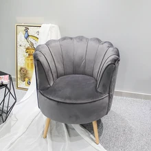 Hstex Modern Furniture Romance Dining Stool Modern Couch Leisure Chair Single Sofa Set Luxury Hotel Living Room Velvet Iron BSCI