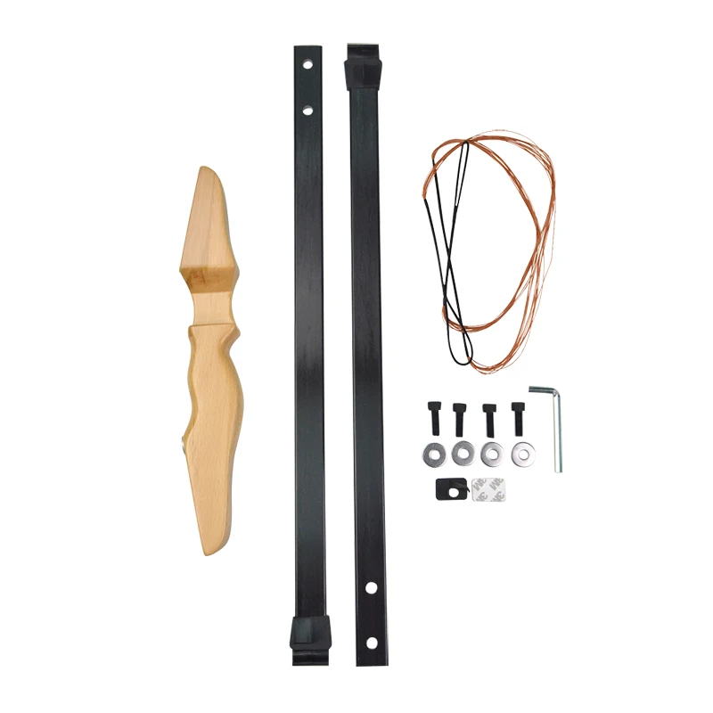 Arc Recourbé 57" 70 Lb – Kit Chasse Droitier Avec 12 Flèches (D&Q, Noir)