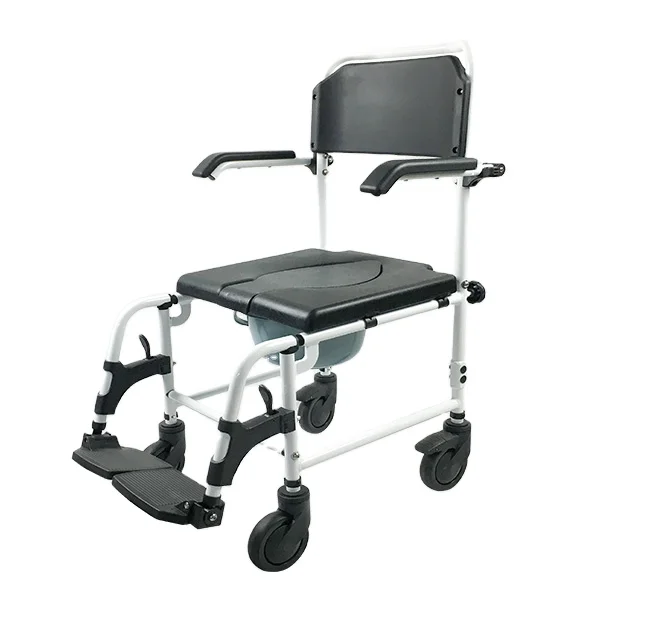 JL6927L 2018 New Design Elderly Commode Chair With Wheels