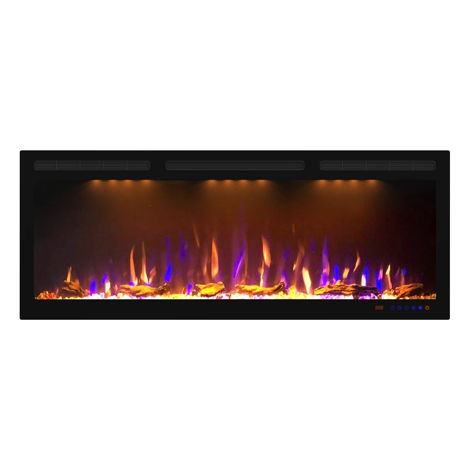 Luxstar 40G Inch Modern Indoor Media Electric Fireplace Heater With Real Flame Royal Slim Fireplace Warm House