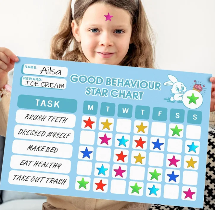 Wholesale Customization Shining Star Five Pointed Star Rewards Encouraging Stickers for Suitable Kindergarten School
