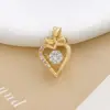 Xl2176 pendente cuore rosa in oro