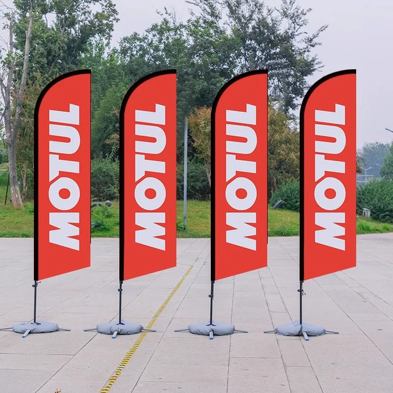 Teardrop flying banner beach flagpole sale now open house car wash swooper custom printed feather flag with spike base