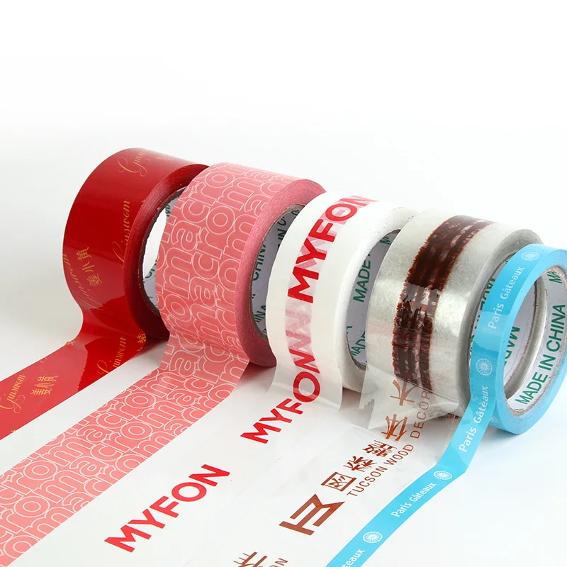 Small MOQ Customized Printed Branded Pink Packaging Mail Box Packing Tape With Logo Skotch Emballage for Small Business