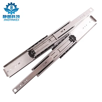 Cold-rolled Formed Heavy-duty Fully Extended 3-section Stainless Steel Slide Rail Without Locking Telescopic Channel Ball500 Lbs