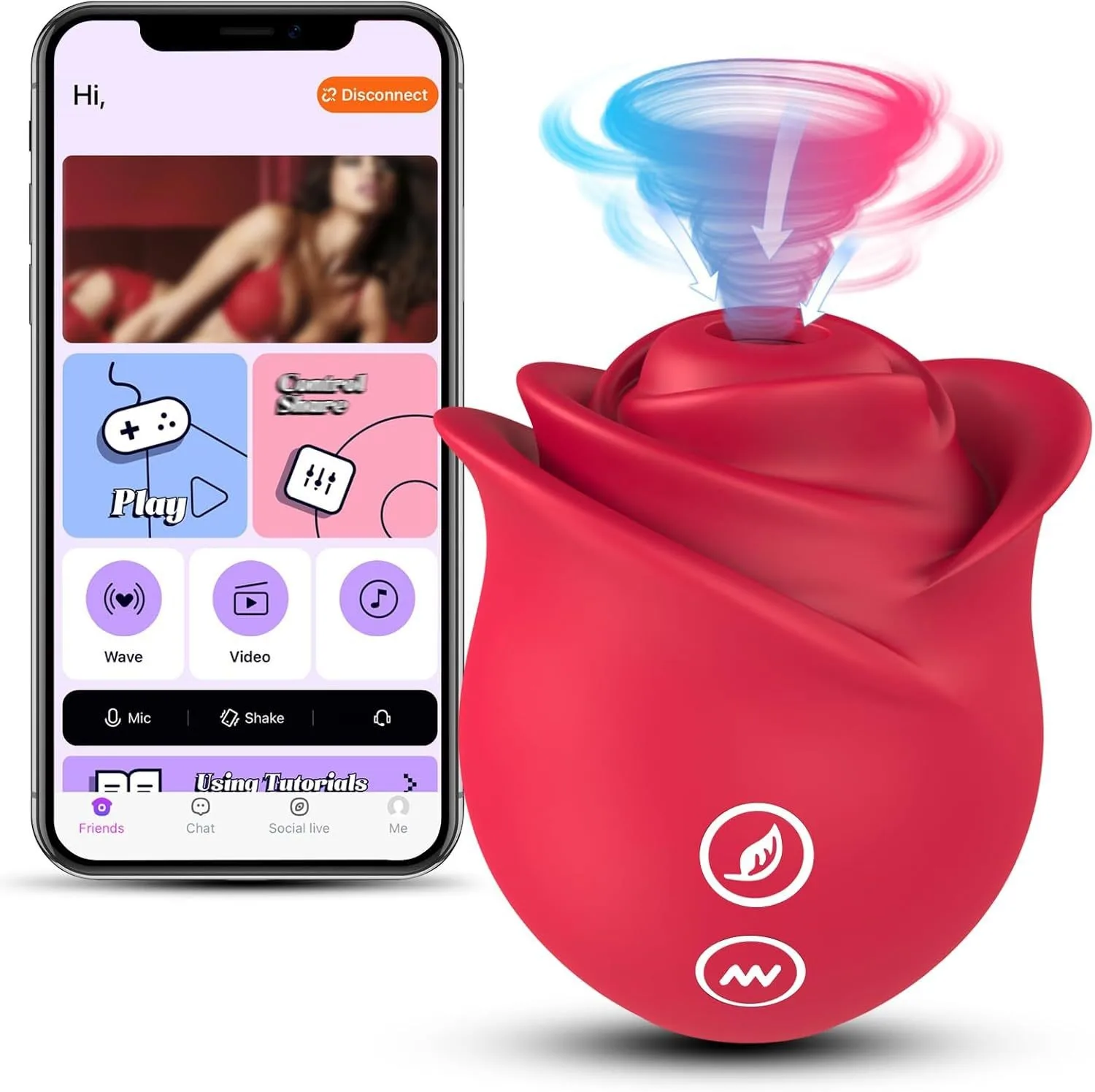 Rose Sex Toy 10 Sucking Modes App Control Vibrator