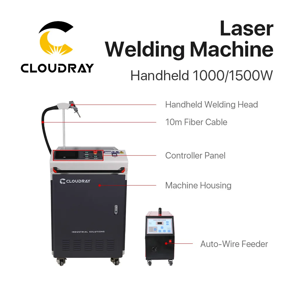 Cloudray Laser Welder Handheld Welding Machine Raycus 1.5kw 2kw Water