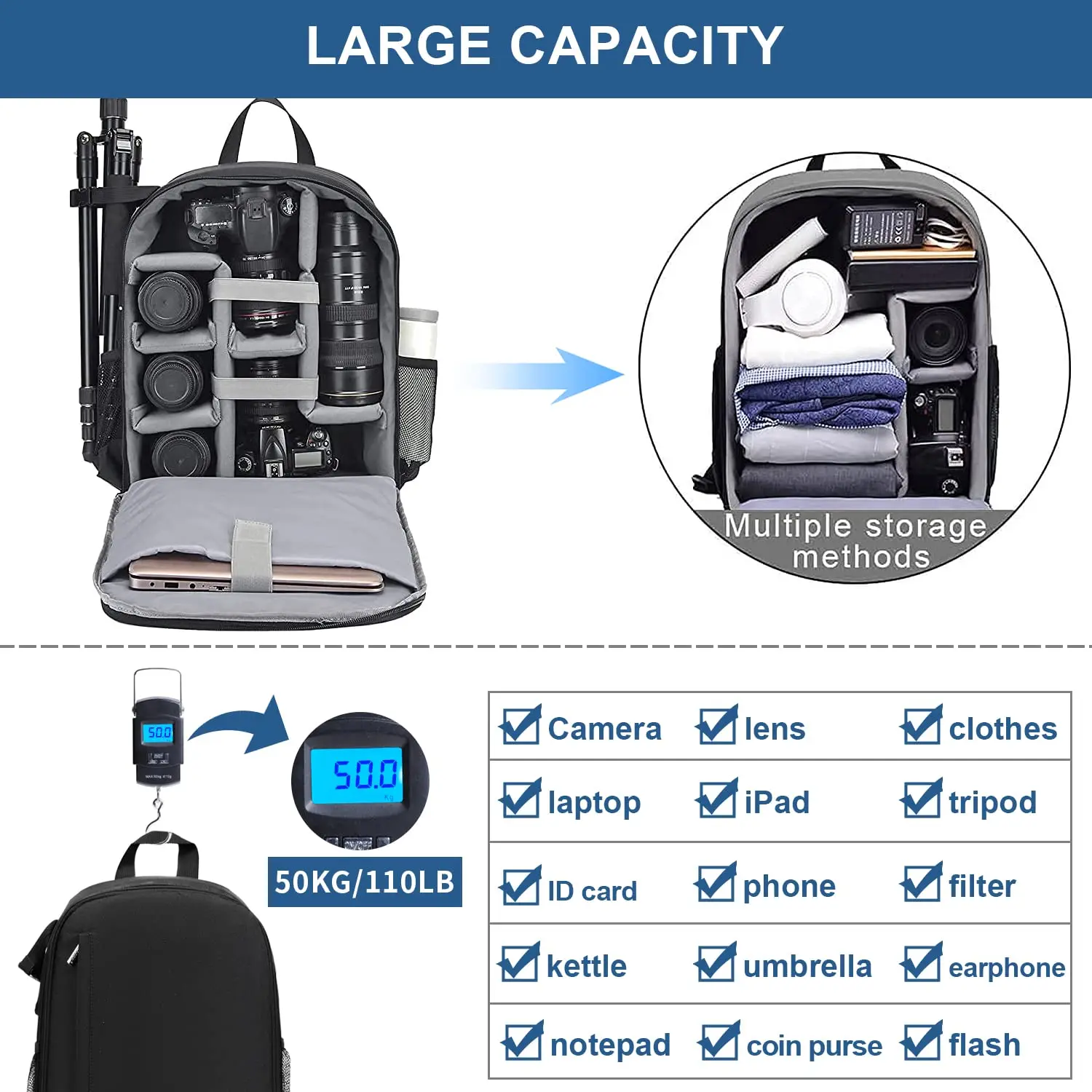 Caden D6 Camera Backpack
