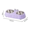 Bowknot double bowl, Purple