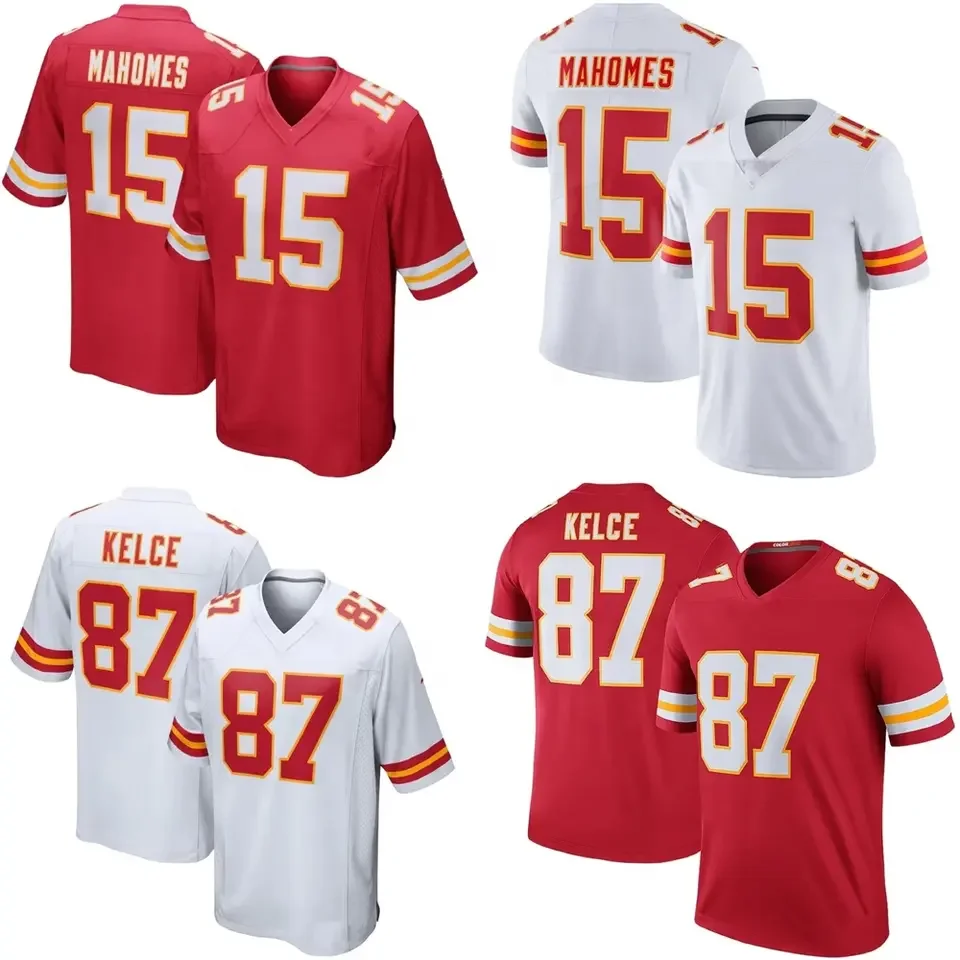 Source Wholesale Kansas City Stitched Men American Football Jersey Red  Chief Team Uniform #15 Mahomes #87 Kelce #10 Hill on m.alibaba.com