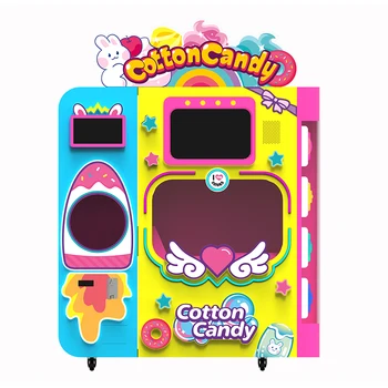 Guangzhou fairy floss machine cotton candy cashless spiral candy vending machine cotton candy trade