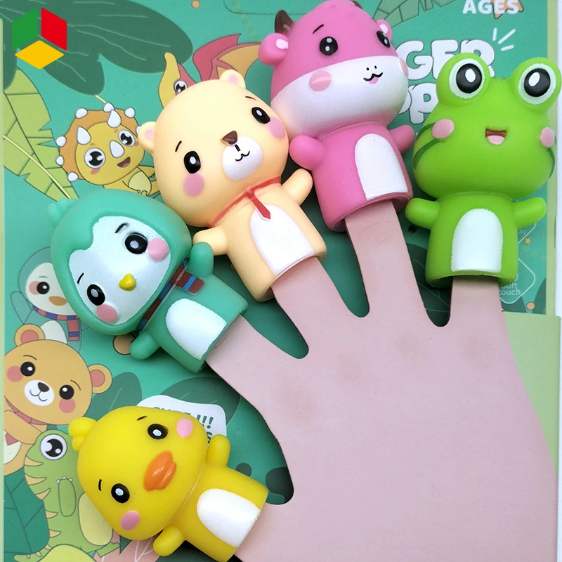 QS OEM мультяшный силиконовый мягкий виниловый резиновый динозавр животных мини маленький малыш для ванны ручной палец куклы игрушки для детей по индивидуальному заказу