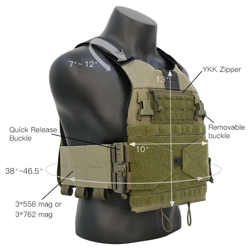 Gaf Upgrade D Nylon Multicam Plate Carrier Camouflage Chaleco Tactico Combat Tactical Vest