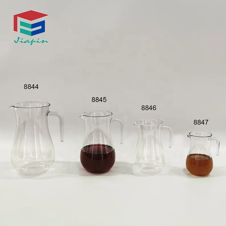 600ml Transparent PC Red Wine Carafe Plastic Jug  with Handle  Plastic Wine Decanter with High Quality