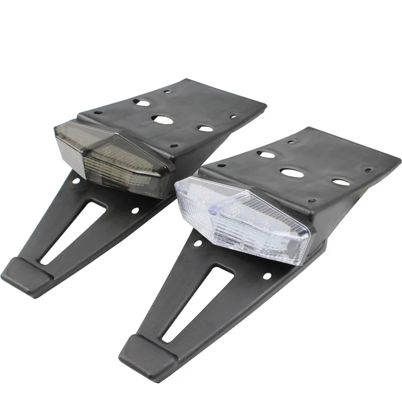 thumbnail image 2 of Motorcycle LED License Plate Light Holder - Metal Rear Plate Light With Stop Light, Black, A-PRO FR1633BLAC 2 of 5
